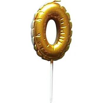 Balónek Dortová svíčka číslice "0" TORO zapichovací balónek 6cm