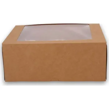 Krabice na pečivo Funcakes FunCakes krabice na muffiny 6 - Kraft - 24 x 16,5 x 10cm / 3ks