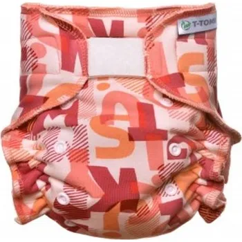 Plenkové kalhoty T-tomi Kalhotková plena přebalovací set suchý zip Pink Alphabet