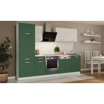 Kuchyňská pracovní deska Kuchyňská linka 270/270 cm ZAIRA - zelená / bílá
