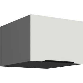 Kuchyňská skříňka Horní skříňka s výklopnými dvířky LUNARA - šířka 50 cm, bílá / antracit