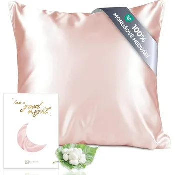 Povlak na polštářek Hedvábný povlak na polštář 40x40cm třešňový květ růžová