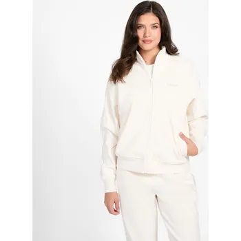 Dámská mikina Dámská Mikina GUESS OCTAVIA HIGH NECK FULL-ZIP SWE V5BQ15KCX22-G027 – Bílá XS