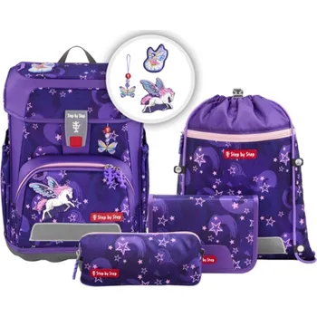 Školní batoh Aktovka Step by Step CLOUD Pegasus Liv, 5 dílný set, AGR certifikát