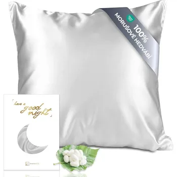 Povlak na polštářek Hedvábný povlak na polštář 40x40cm stříbrný: 40x40cm