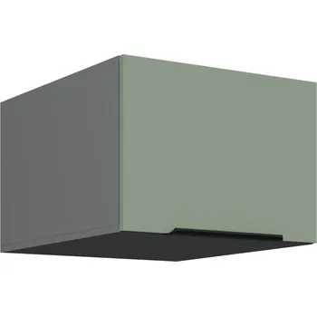 Kuchyňská skříňka Horní skříňka s výklopnými dvířky LUNARA - šířka 50 cm, zelená / antracit