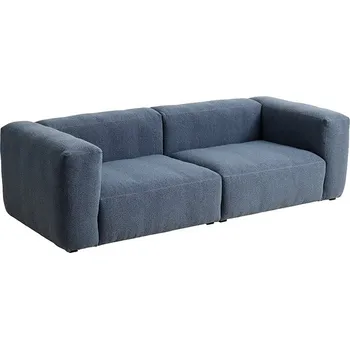 Pohovka Sofa Hay Mags Soft Turf Blue Grey černé prošití 2,5 sed moduly S1962+1961 sestava 1 vč. polštáře 55x48