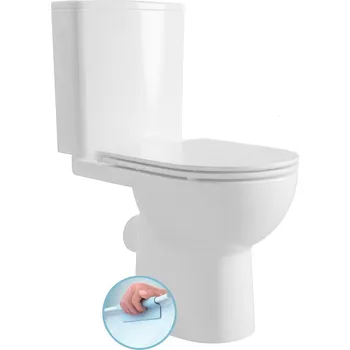 Klozet Aqualine TAVON WC kombi, Rimless, zadní odpad, bílá - PB106WR