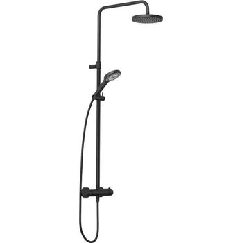 Sprchový set Kludi Sprchový set s termostatem, průměr 20 cm, 3 proudy, matná černá - 6907939-00