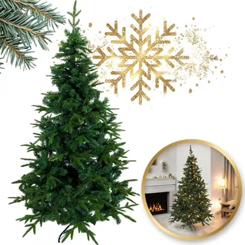 Vánoční stromek Flamenco Mystique VELKÝ UMĚLÝ VÁNOČNÍ STROMČEK PE+PVC JAKO ŽIVÝ SMRK 180 CM HUSTÝ CHO06