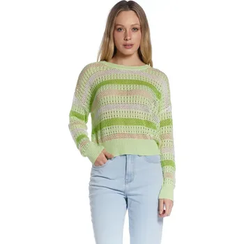 Dámská halenka Přízový svetřík SEVENDAY 118 barva: zelená světlá