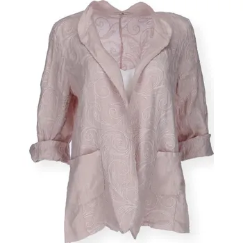 Dámské sako 1092 sako len barva: růžová-str