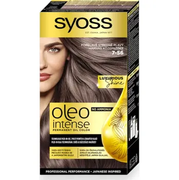 Barva na vlasy Syoss barva na vlasy, Intense oil: Blond Popelavě středně plavý