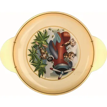 Talíř Talíř mělký 23,4cm dětský dekor opice plast