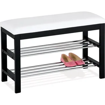 Botník Botník 2 police chrom/černá 83168-06 BK