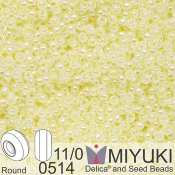 Korálek Korálky Miyuki Round 11/0. Barva 0514 Light Lemon Ice Ceylon. Balení 5g.
