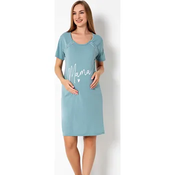 Těhotenská móda Noční košile ke kojení 21304 Mama Love Mint - 2.jakost