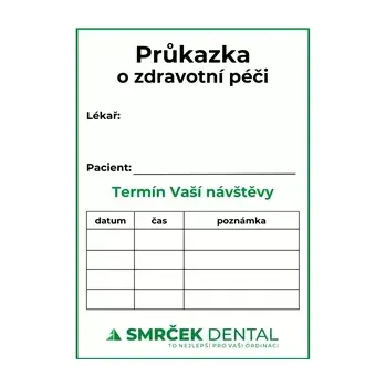 Tiskopis Průkazka o zdravotní péči 100 ks - Smrček