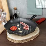 Železná grilovací pánev s krytem na rukojeť CAST LINE 28 x 28 cm