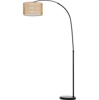 Stojací lampa Stojací lampa se lněným stínidlem | černá