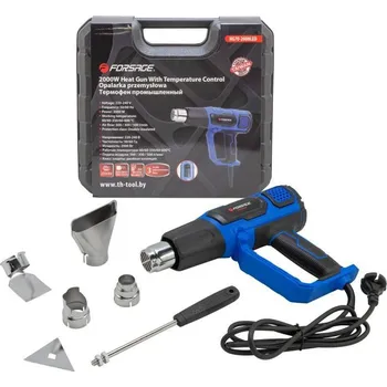 Horkovzdušná pistole Forsage Elektrická horkovzdušná pistole 2 rychlosti 4 trysky 600°C 2000W