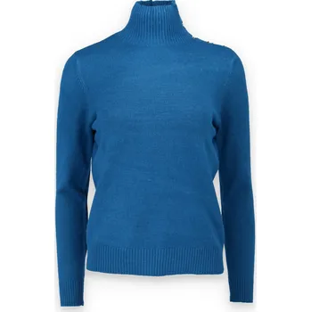 Dámský svetr Svetr stojáček PJ89556 Itálie barva: modrá