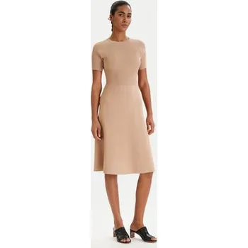 Dámské šaty Armani Exchange Úpletové šaty XW001885 AF10352 Béžová Regular Fit XL