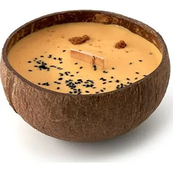 Tropikalia Svíčka v kokosu - vůně Vanilla, caramel