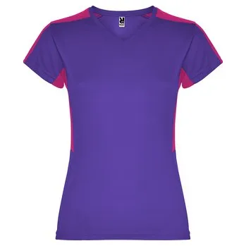 Dámské tričko Dámské sportovní tričko Suzuka, tmavě fialová/růže, Velikost M