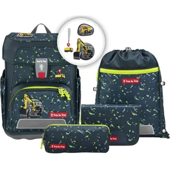 Školní batoh Školní taška Step by Step CLOUD Bagger Rocco, 5 dílný set, AGR certifikát