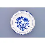 Cibulák popelník kulatý s výřezy 13 cm originální cibulákový porcelán Dubí, cibulový vzor,