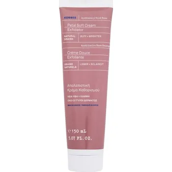 Pleťový peeling Korres Apothecary Wild Rose Petal Soft Cream Exfoliator - Rozjasňující krémový peeling 150 ml