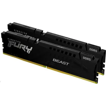 Operační paměť KINGSTON DIMM DDR5 64GB (Kit of 2) 5600MT/s CL40 FURY Beast Černá