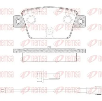 Brzdová destička Sada brzdových destiček, kotoučová brzda REMSA 0861.12