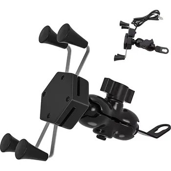 motocyklový držák na telefon s USB nabíjením
