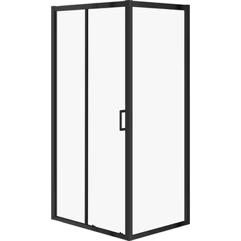 CERSANIT ARTECO obdélníková posuvná sprchová kabina 100x80x190 černé, průhledné sklo S913-017