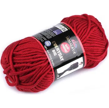 Příze Příze pletací Everyday BIG 100 g, barva 5 (70815) červená