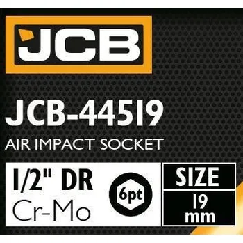 Gola hlavice JCB Narážecí hlavice 1/2" 19mm 6-hranná Cr-Mo hlavice