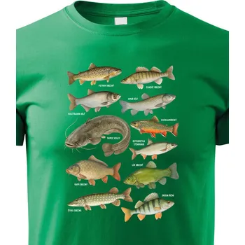 Chlapecké tričko Dětské tričko s rybami, Barva Zelená, Velikost 134 cm/8 roků, Canvas Dětské tričko Bezvatriko.cz 3124
