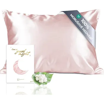 Povlak na polštářek Hedvábný povlak na polštářek 50x70cm třešňový květ růžová