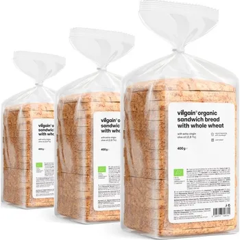 Trvanlivě pečivo Vilgain Celozrnný tousťák BIO – 3x 400 g