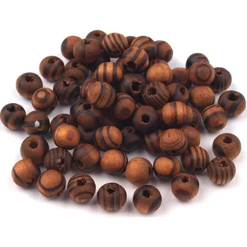 Korálek Dřevěné korálky Strip Ø8 mm Balení: 10 g, Varianta: 1 borovice střední - 8591149180057