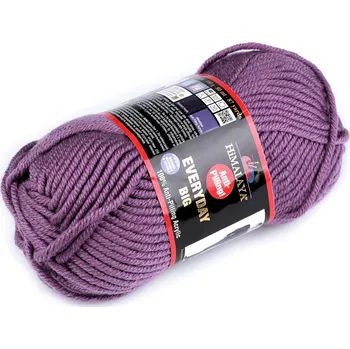 Příze Příze pletací Everyday BIG 100 g, barva 6 (70816) fialová