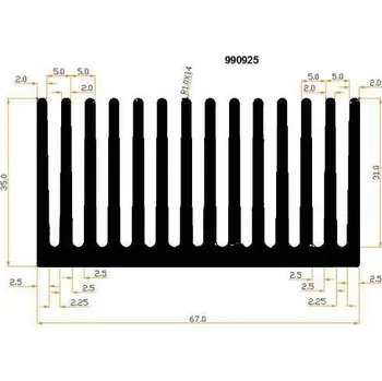Dioda Chladič Al 990925 67x35x100mm