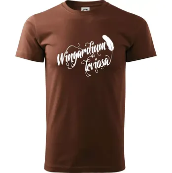 Pánské tričko Harry - Wingardium Leviosa - Klasické pánské triko vyšší gramáže - XL ( Čokoládová )