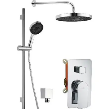 Sprchový set kielle Sprchový set s baterií pod omítku, pro 2 spotřebiče, s příslušenstvím a tělesem, chrom - 20618SP20