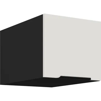 Kuchyňská skříňka Horní skříňka s výklopnými dvířky LUNARA - šířka 40 cm, bílá / černá