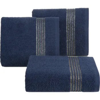 Ručník BAVLNĚNÝ RUČNÍK LILA 70X140 CM TMAVĚMODRÁ