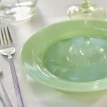 Ib Laursen Talíř s borosilikátového skla Colours Ø 21 cm zelený