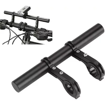 Přídavný cyklistický držák na řídítka, hliníkový, černý